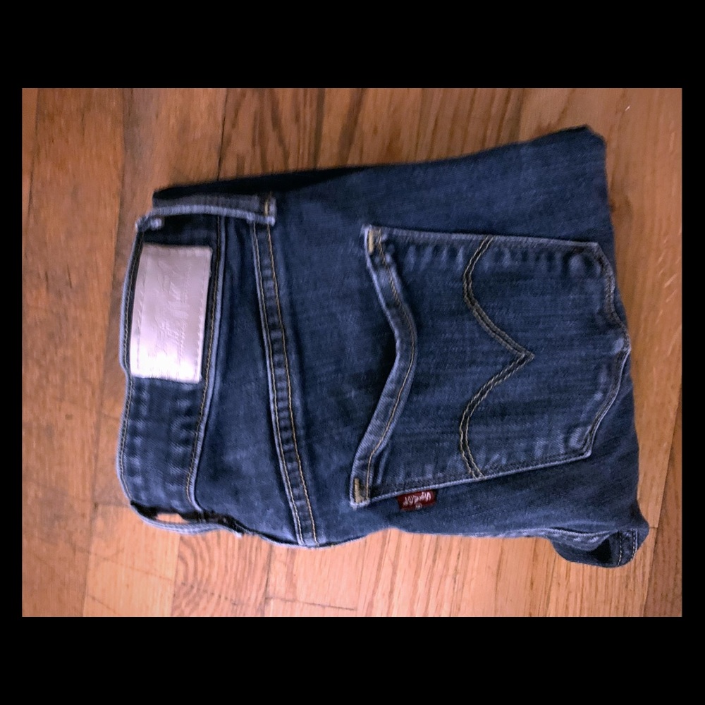 levi dark wash high waisted jeans